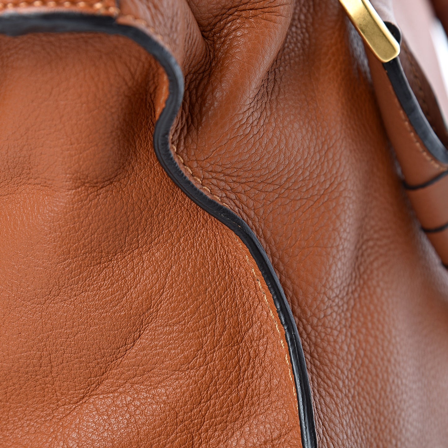 Calfskin Large Marcie Satchel Tan