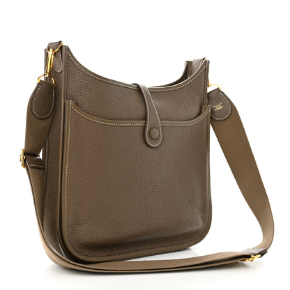 Hermes Taurillon Clemence Evelyne III PM Etoupe 3 of 10