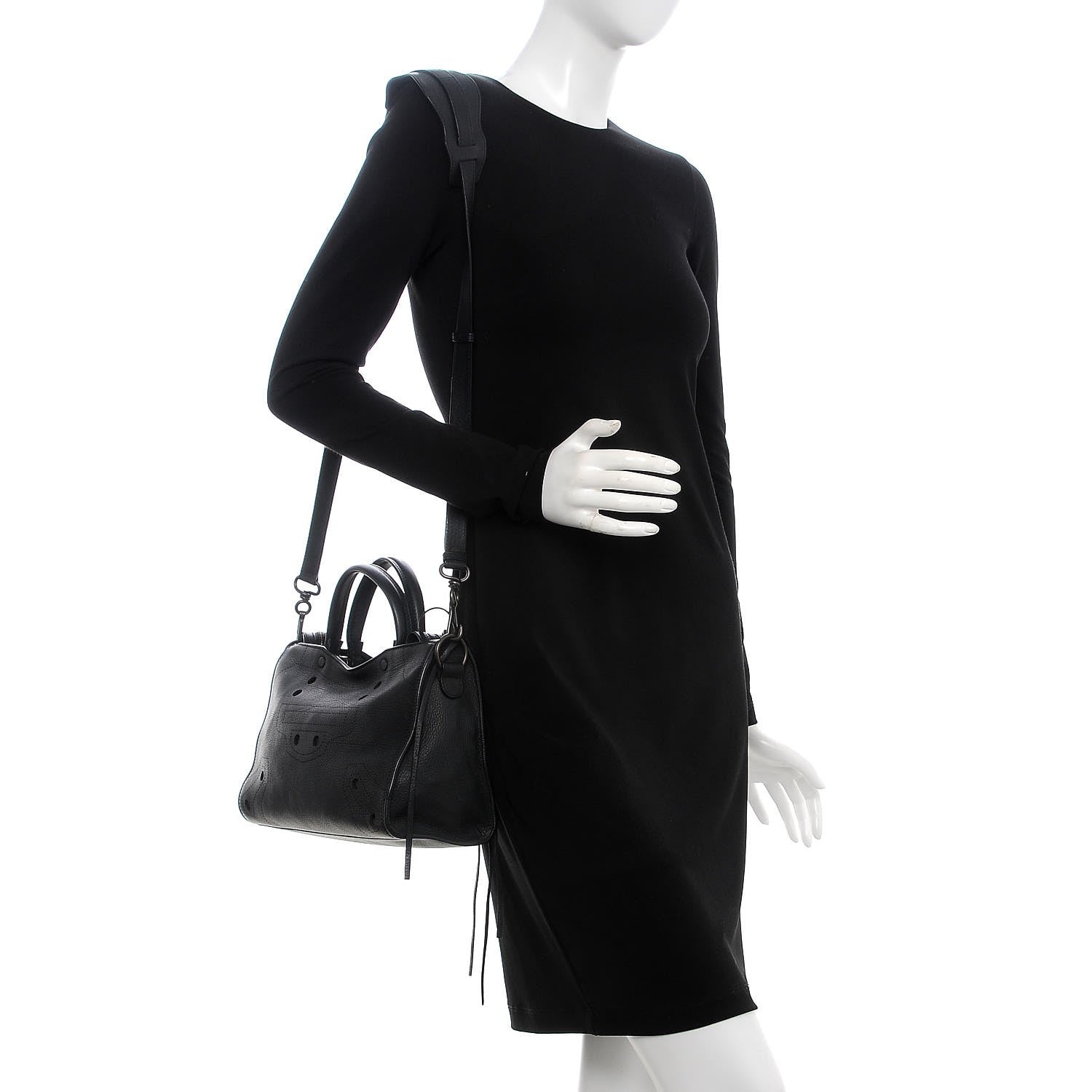Balenciaga Veau Grana Perforated Blackout Hardware S City Black 2 of 9