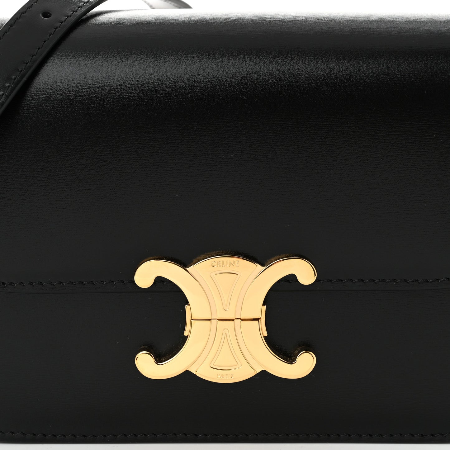 Shiny Calfskin Teen Triomphe Black
