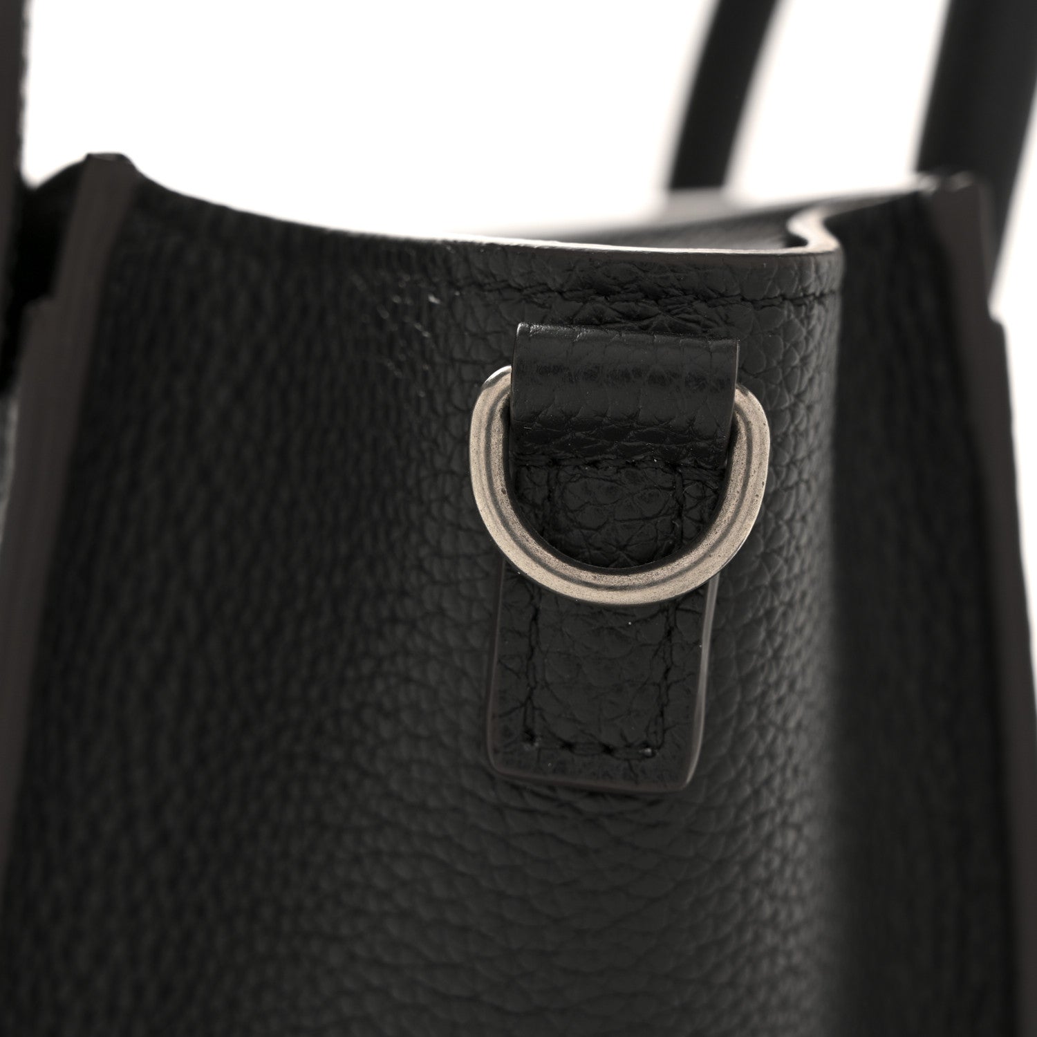 Celine Drummed Calfskin Nano Luggage Black 11 of 12