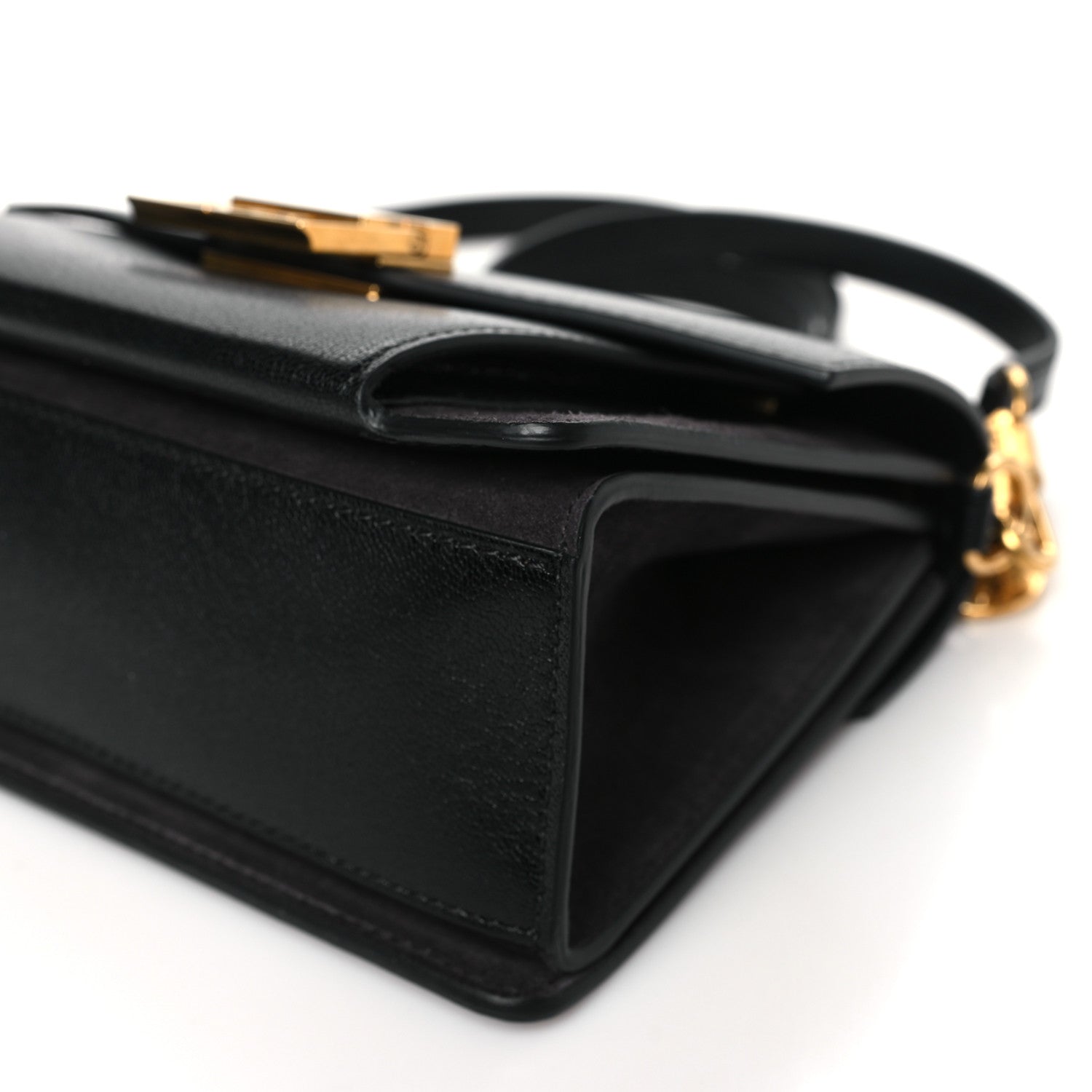 Givenchy Goatskin Suede Small GV3 Shoulder Bag Black Grey 1649461