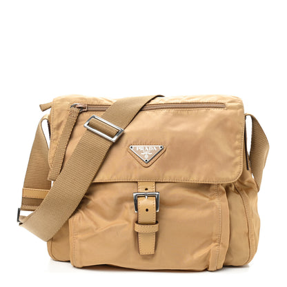 Prada Tessuto Nylon Vela Flap Messenger Gold 1 of 8