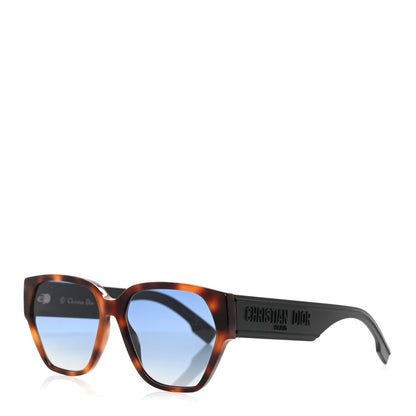 Christian Dior Acetate Square DiorID1 Sunglasses Tortoise 1 of 9