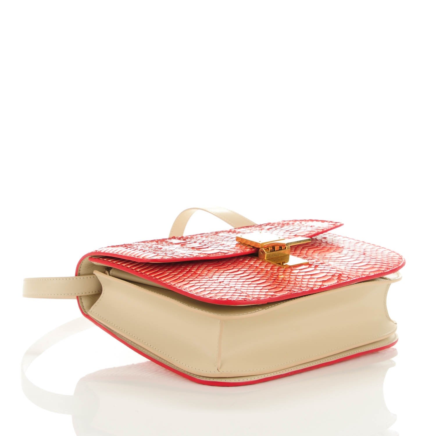 Celine Watersnake Medium Classic Box Red 4 of 7