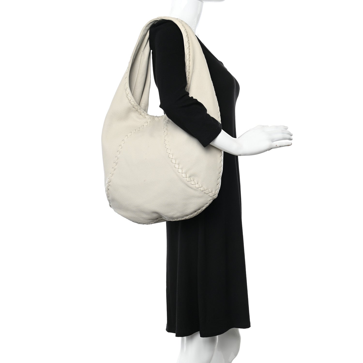 Bottega Veneta Cervo Deerskin Large Hobo White 2 of 11