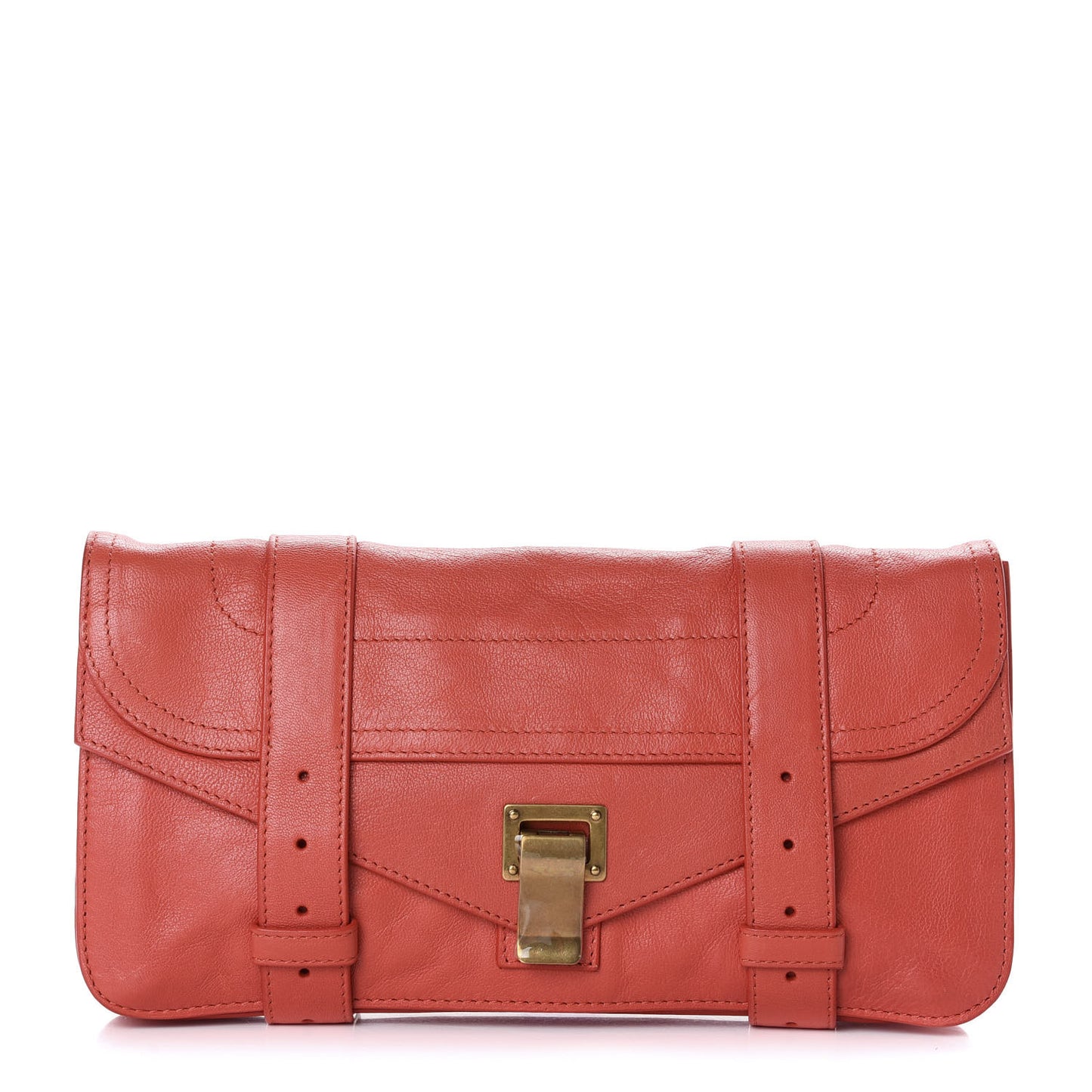 Lambskin PS1 Pochette Clutch Deep Coral