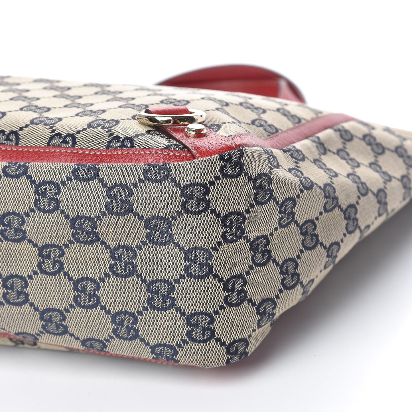 Monogram Abbey Small Tote Navy Red