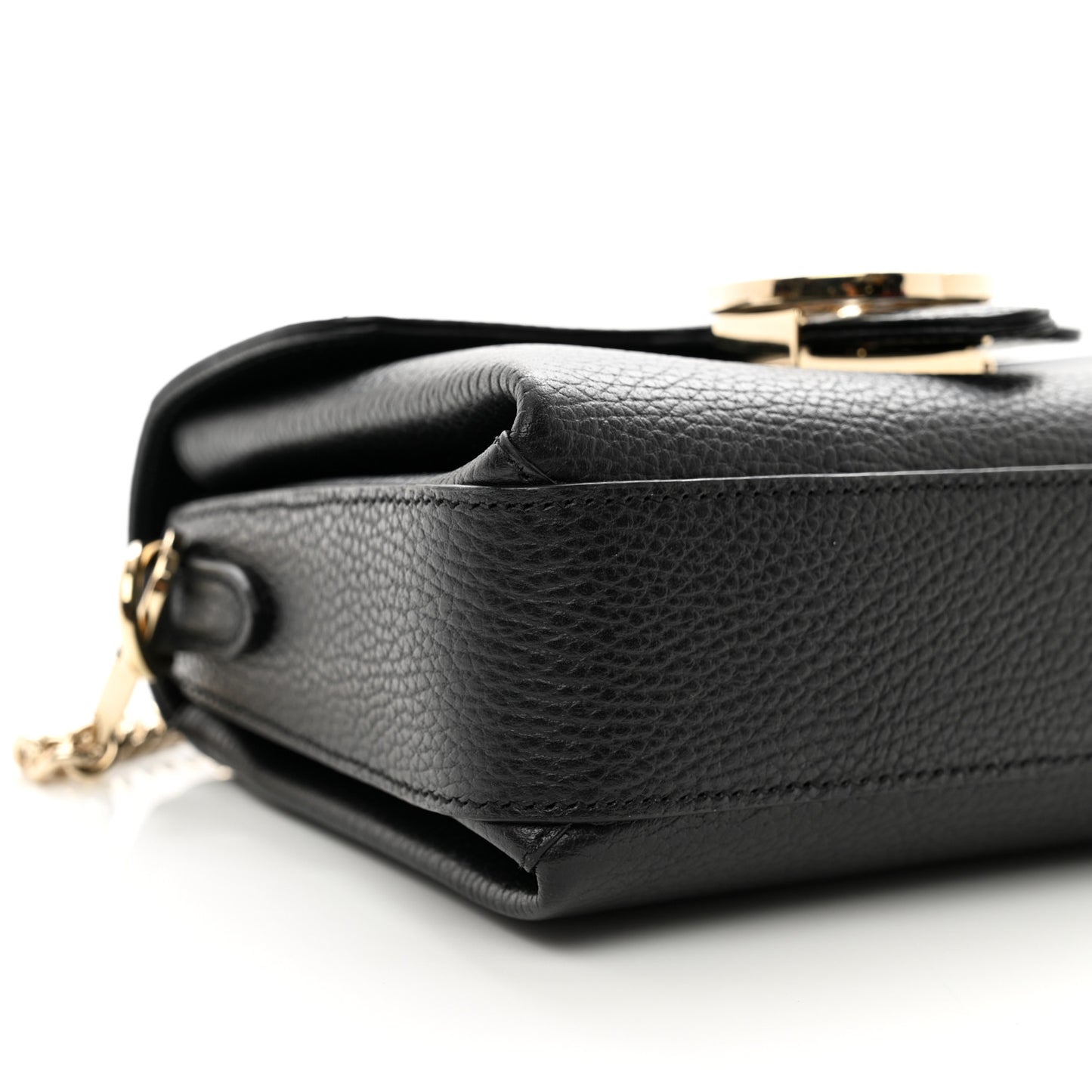 Dollar Calfskin Interlocking G Crossbody Bag Black