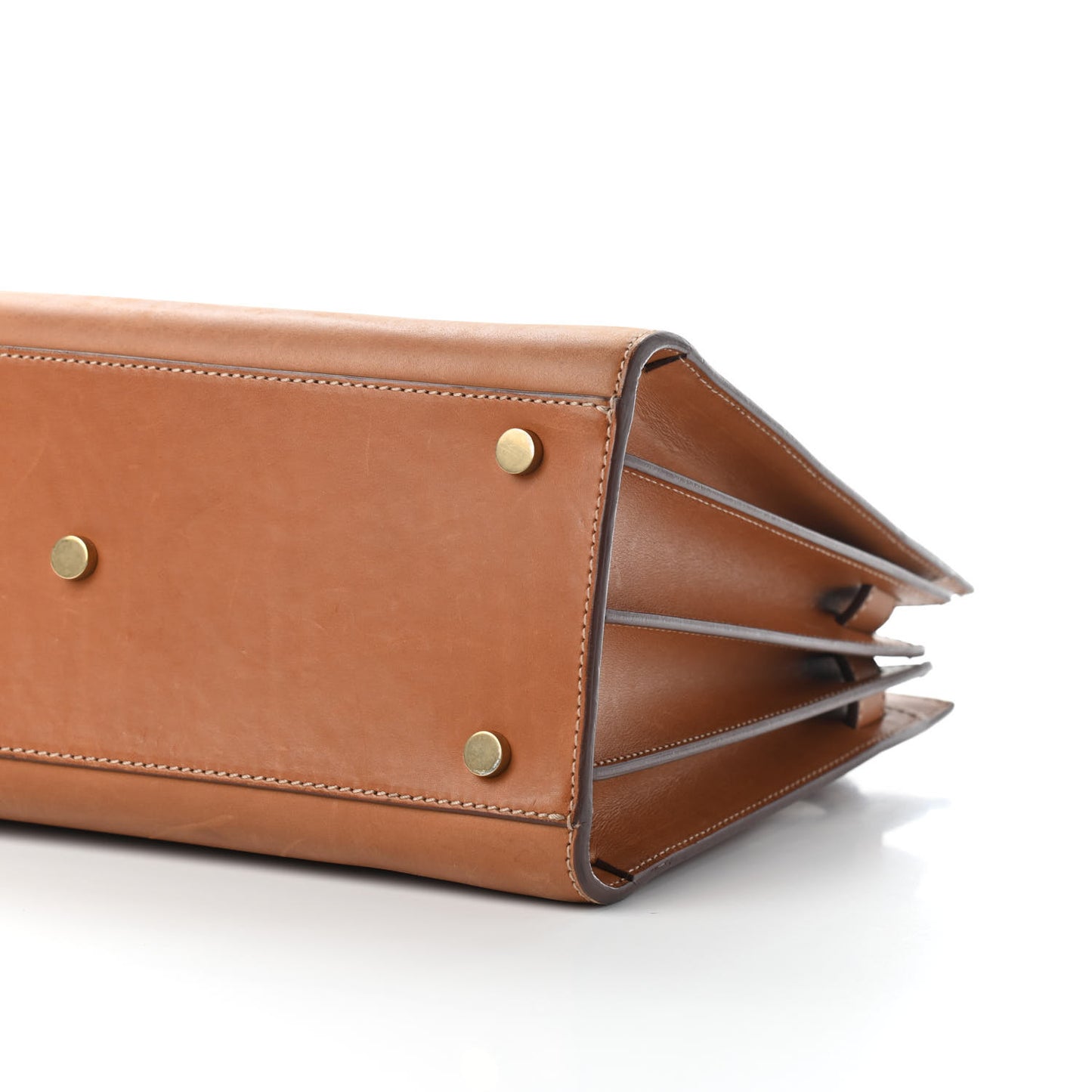 Calfskin Topstitch Small Sac De Jour Light Brown