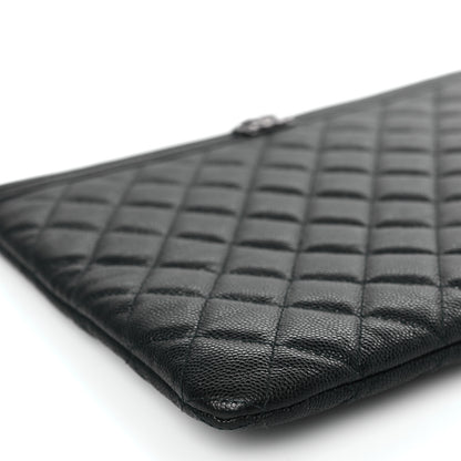 Chanel Caviar Quilted Medium Boy Cosmetic Case Black 7 of 9