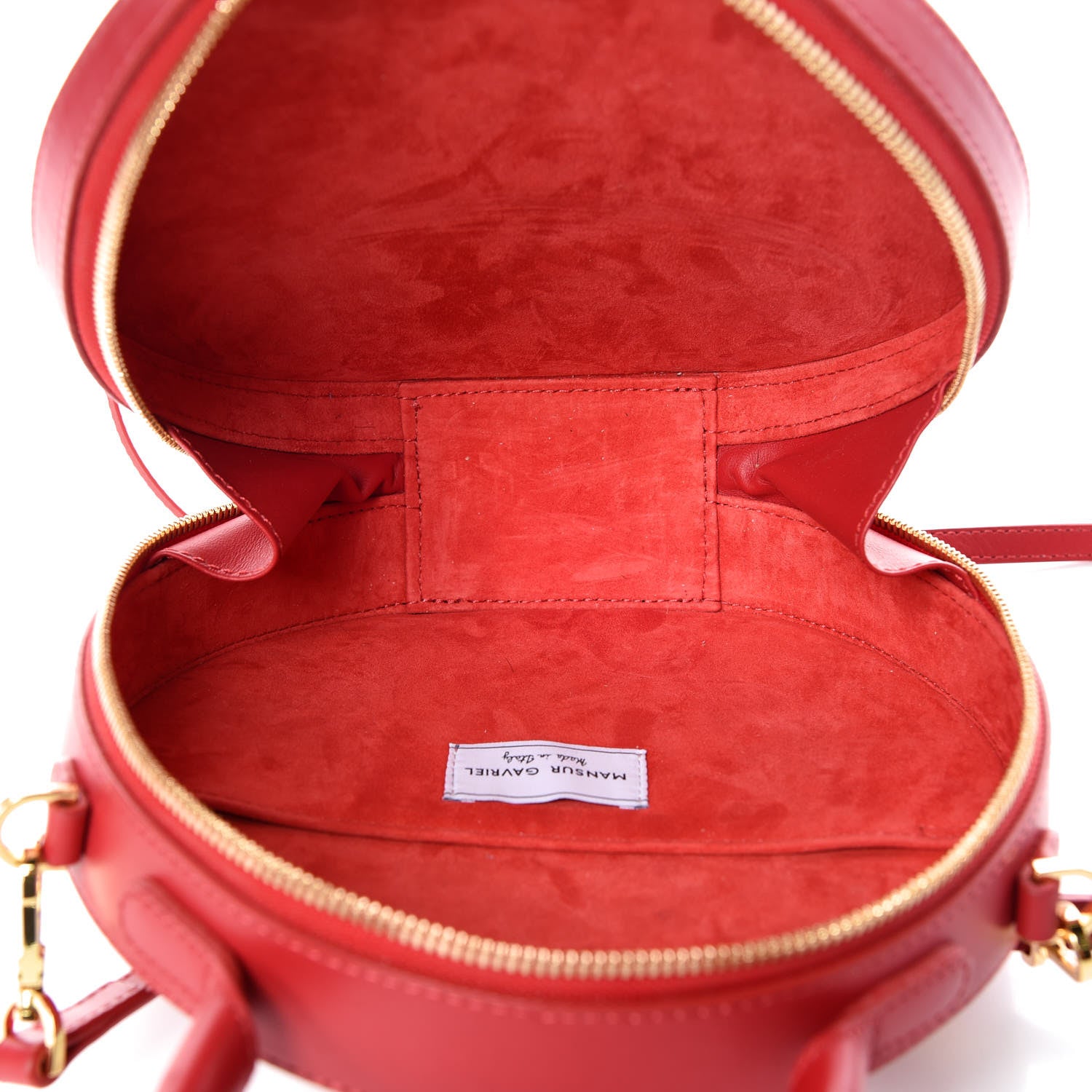 Mansur Gavriel Calfskin Circle Crossbody Bag Flamma 7 of 8