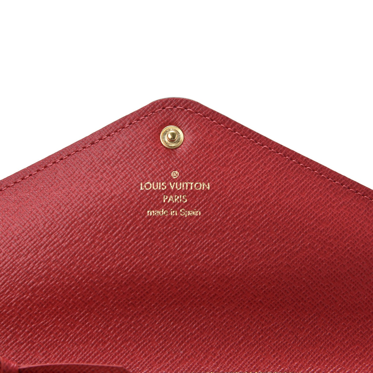 Louis Vuitton Damier Ebene Josephine Wallet Red 7 of 9