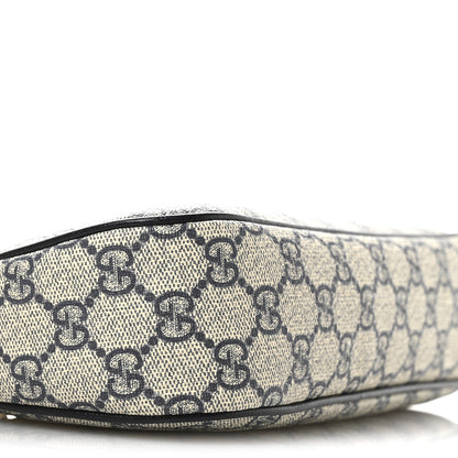 Gucci GG Supreme Monogram Textured Dollar Calfskin Web Small Ophidia GG Handbag Beige Blue 8 of 10