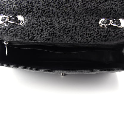 Chanel Caviar Quilted Jumbo Single Flap Black 5 of 11