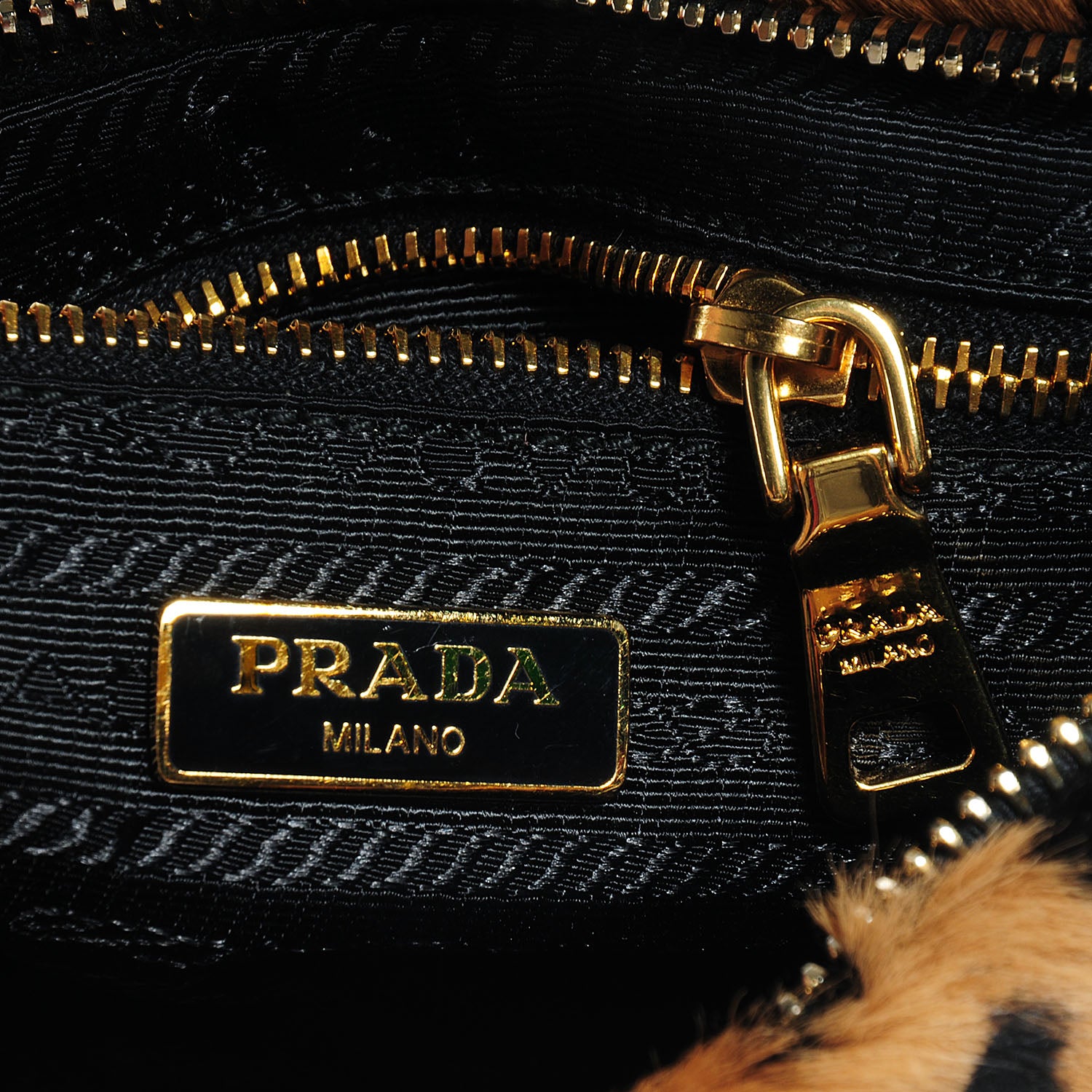 Prada Calf Hair Leopard Print Clutch Wristlet Miele Moro 7 of 9