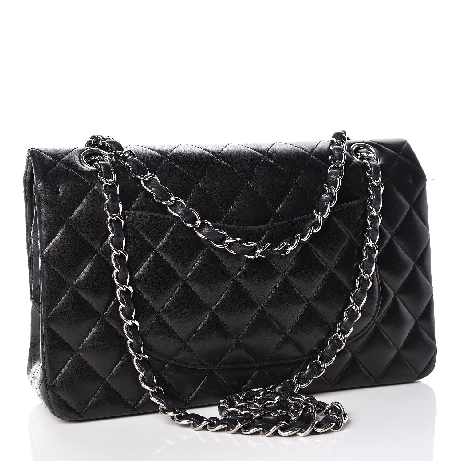 Chanel Lambskin Quilted Medium Double Flap Bag Black 4 of 27