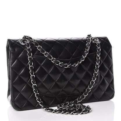 Chanel Lambskin Quilted Medium Double Flap Bag Black 4 of 27