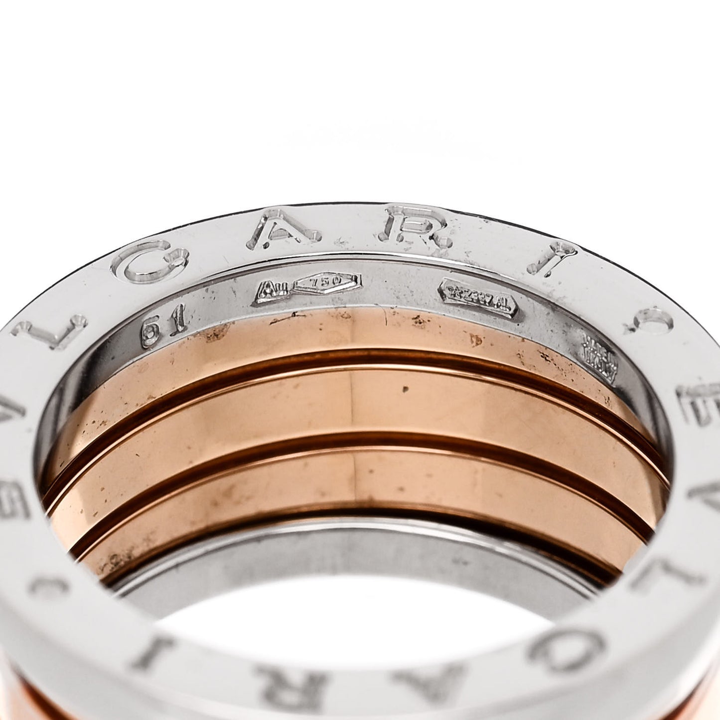 18K Rose Gold B.Zero1 Four-Band Ring 51 5.75