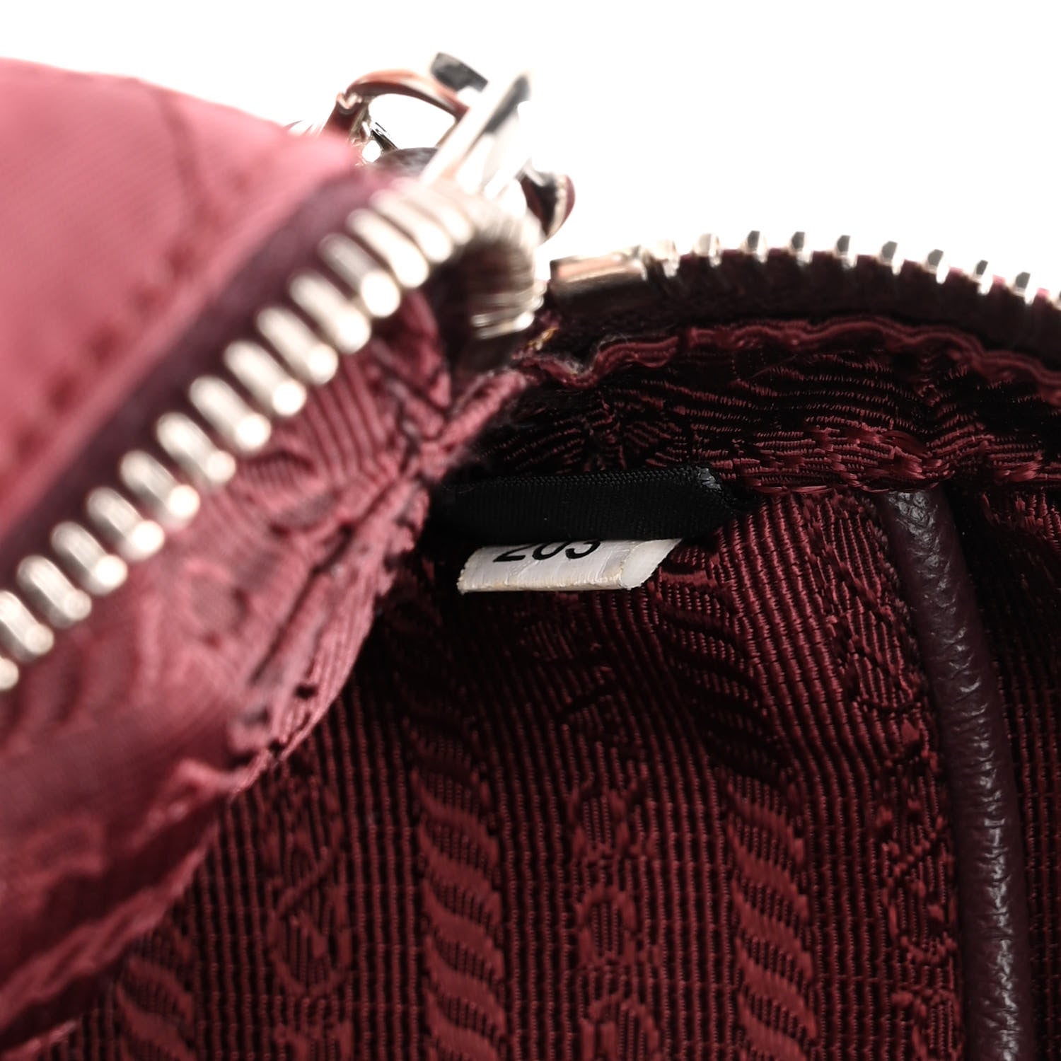 Prada Nylon Tessuto Impuntu Quilted Crossbody Bag Granato 7 of 10