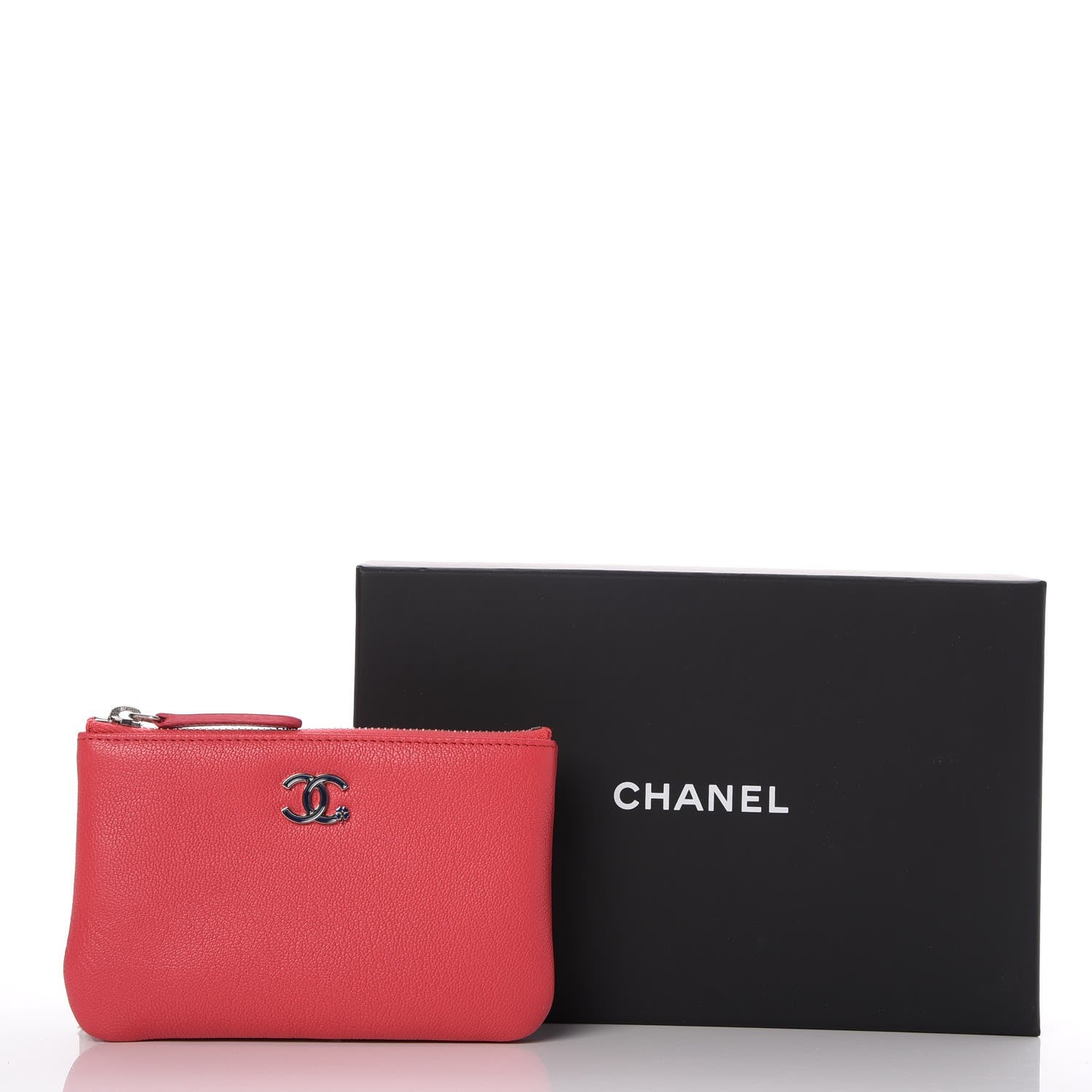 Chanel Goatskin Small CC Clover Cosmetic Case Pink 8 of 8