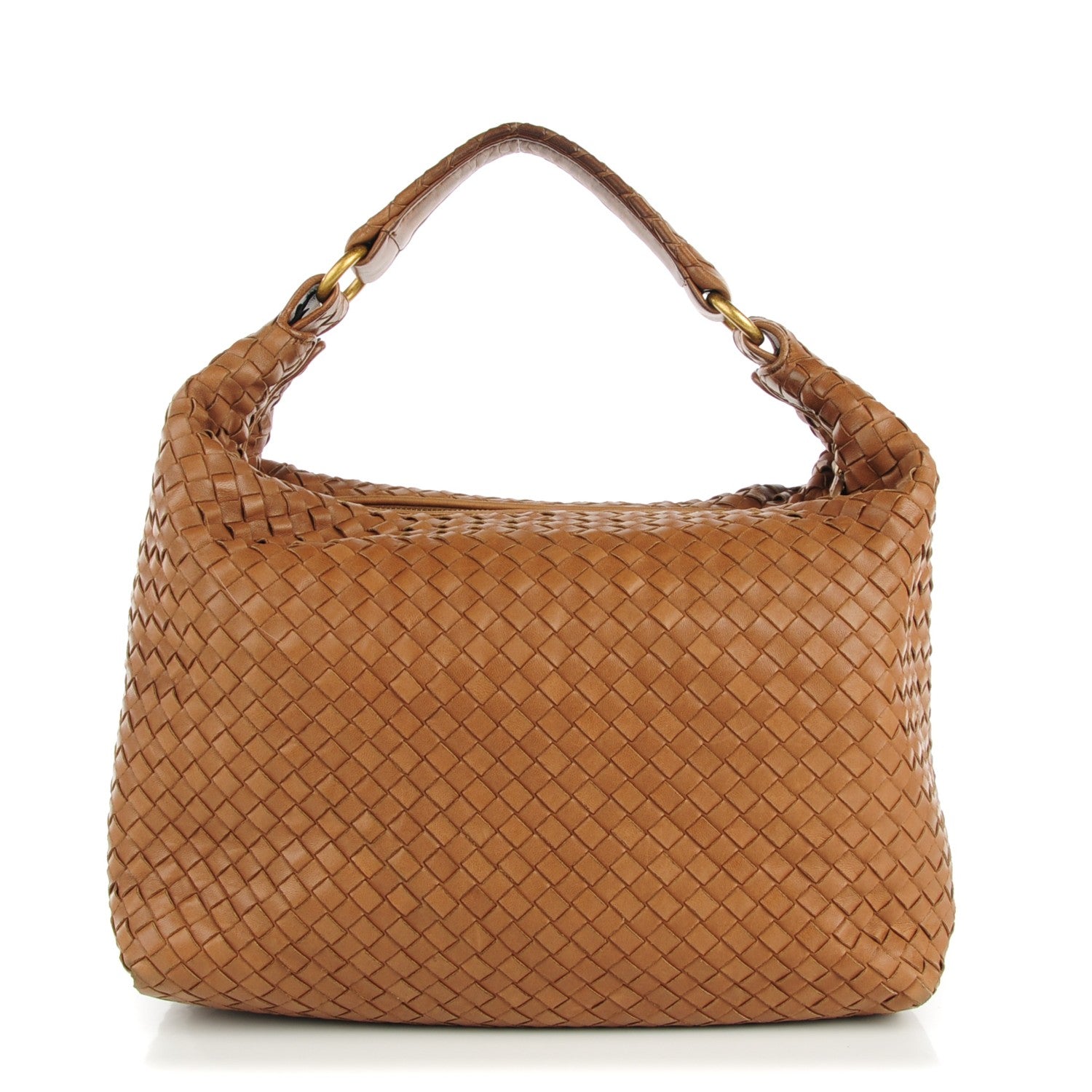 Bottega Veneta Nappa Intrecciato Pyramid Hobo Chestnut 1 of 8