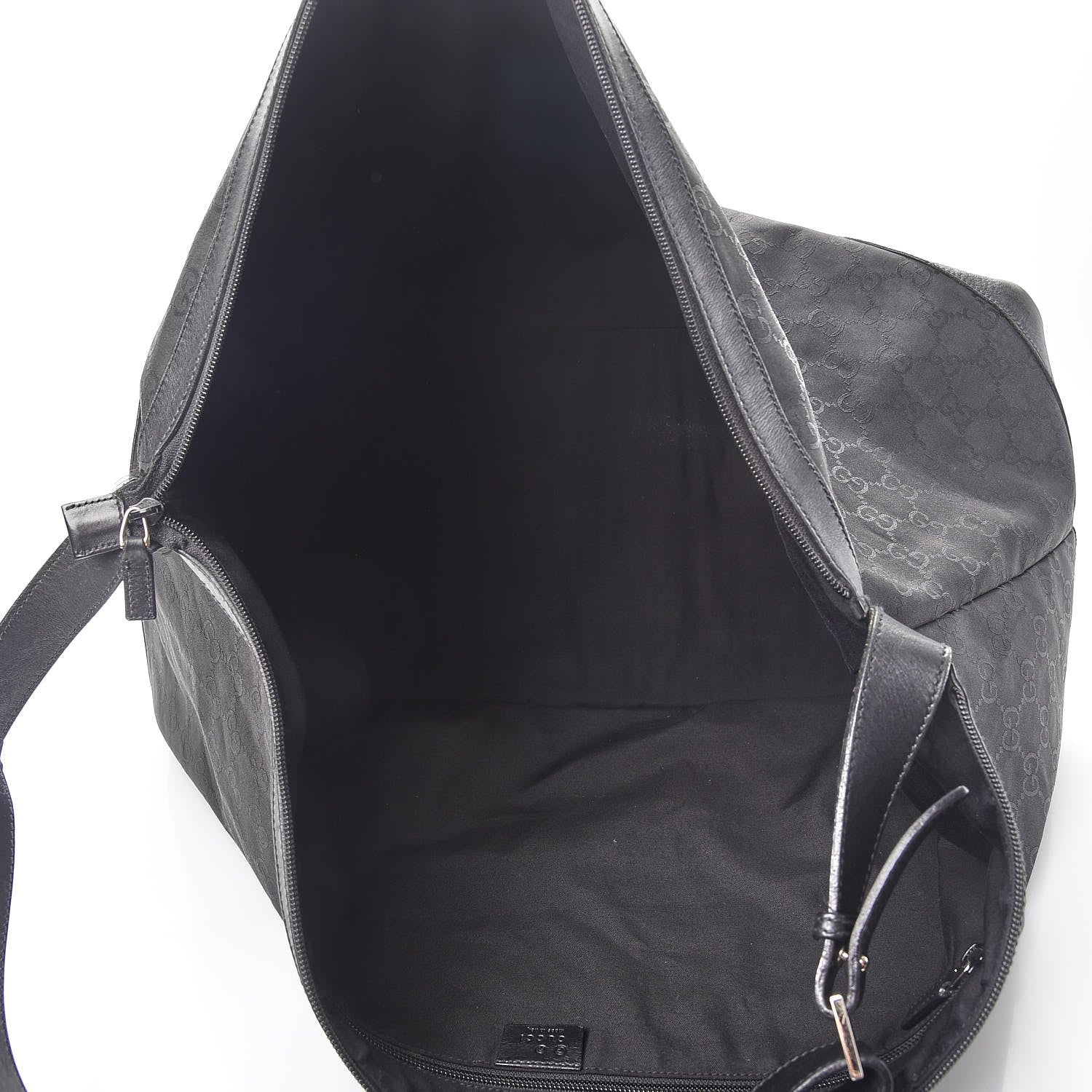Gucci Nylon Monogram Travel Hobo Black 5 of 19