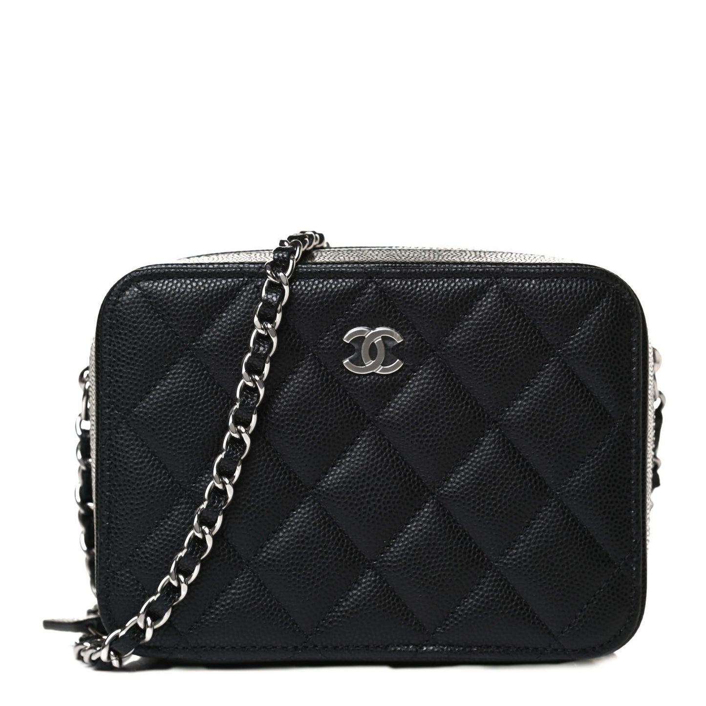 Caviar Quilted Camera Bag Black