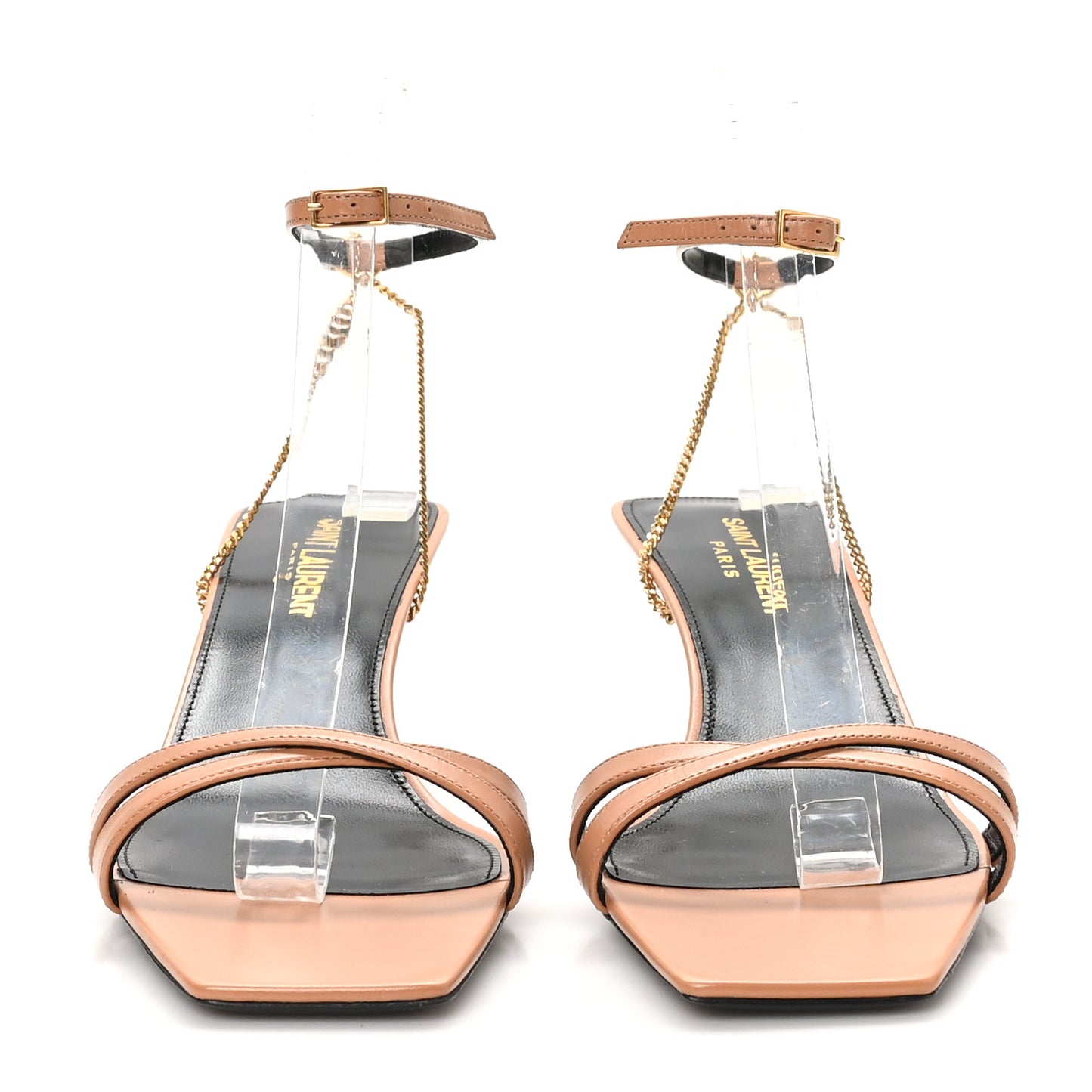 Vitelo Kristal Baliqua 55 Vett Ankle Strap Sandals 38.5 Bisque