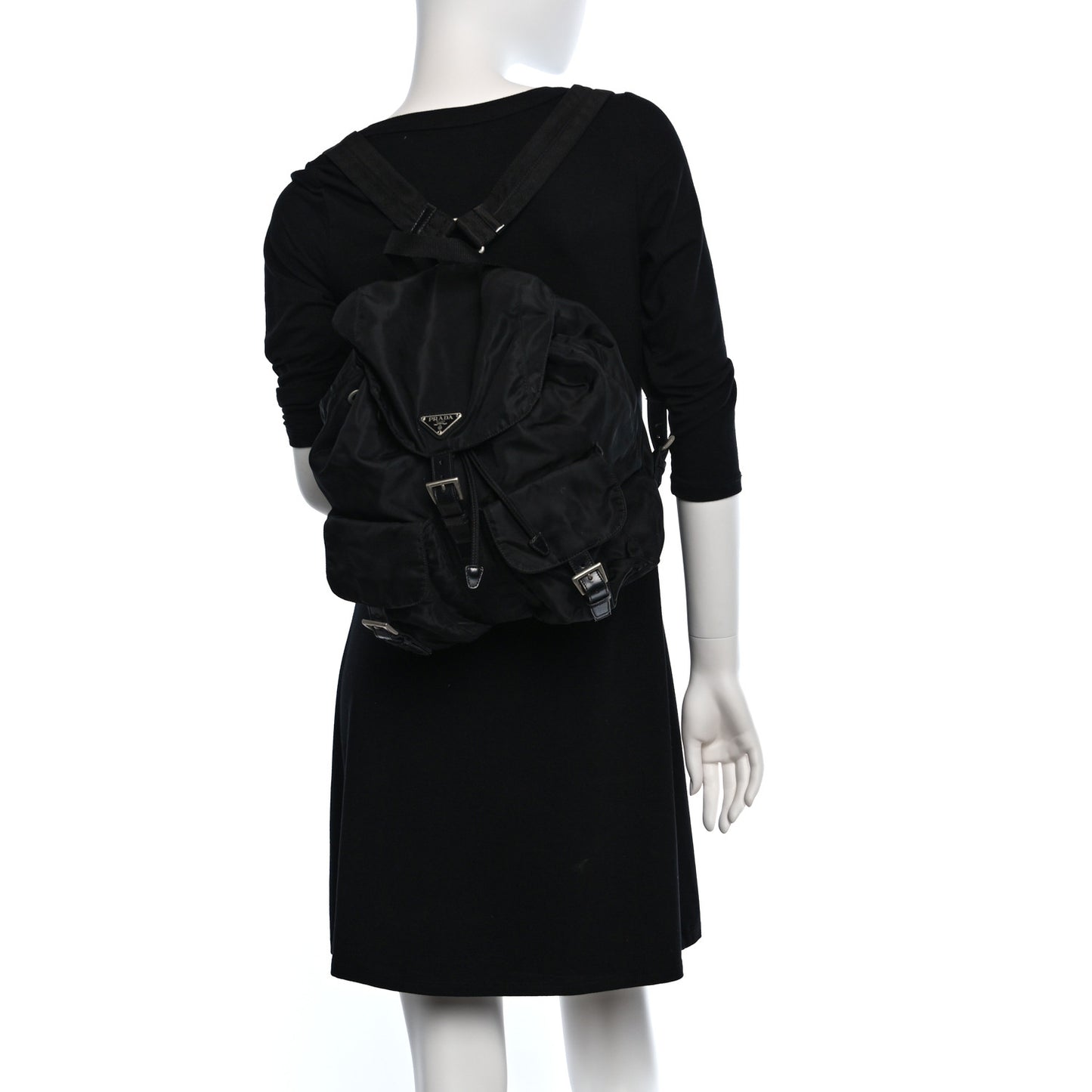 Nylon Vela Medium Backpack Black