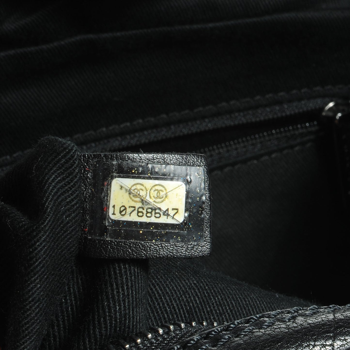 Calfskin Small Diamond Stitch Tote Black