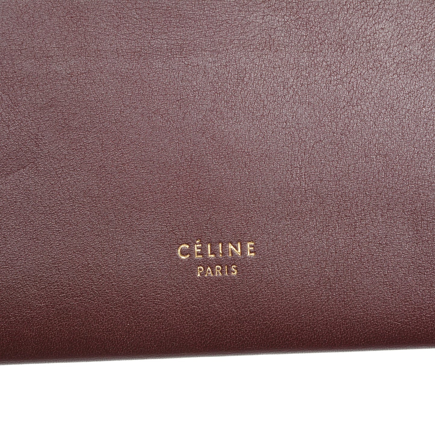 Smooth Calfskin Travel Clutch Burgundy