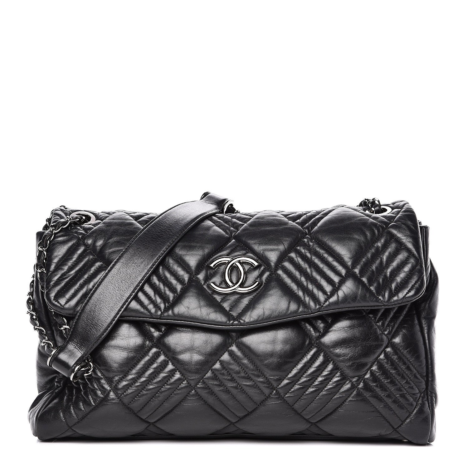 Chanel Lambskin In and Out XL Maxi Flap Black 1 of 16
