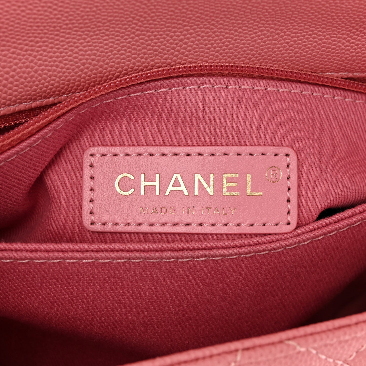 Caviar Quilted Mini Coco Handle Flap Light Pink