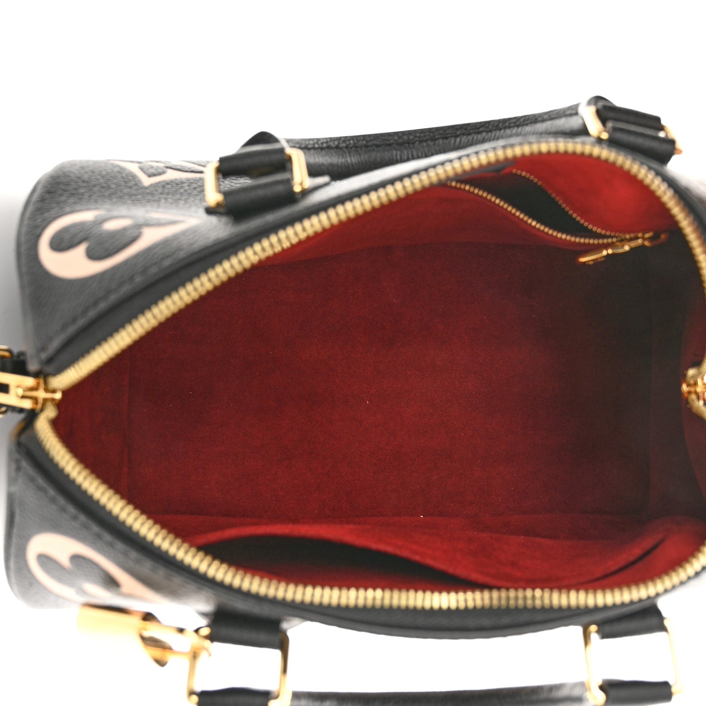 Empreinte Monogram Giant Speedy Bandouliere 25 Black Beige