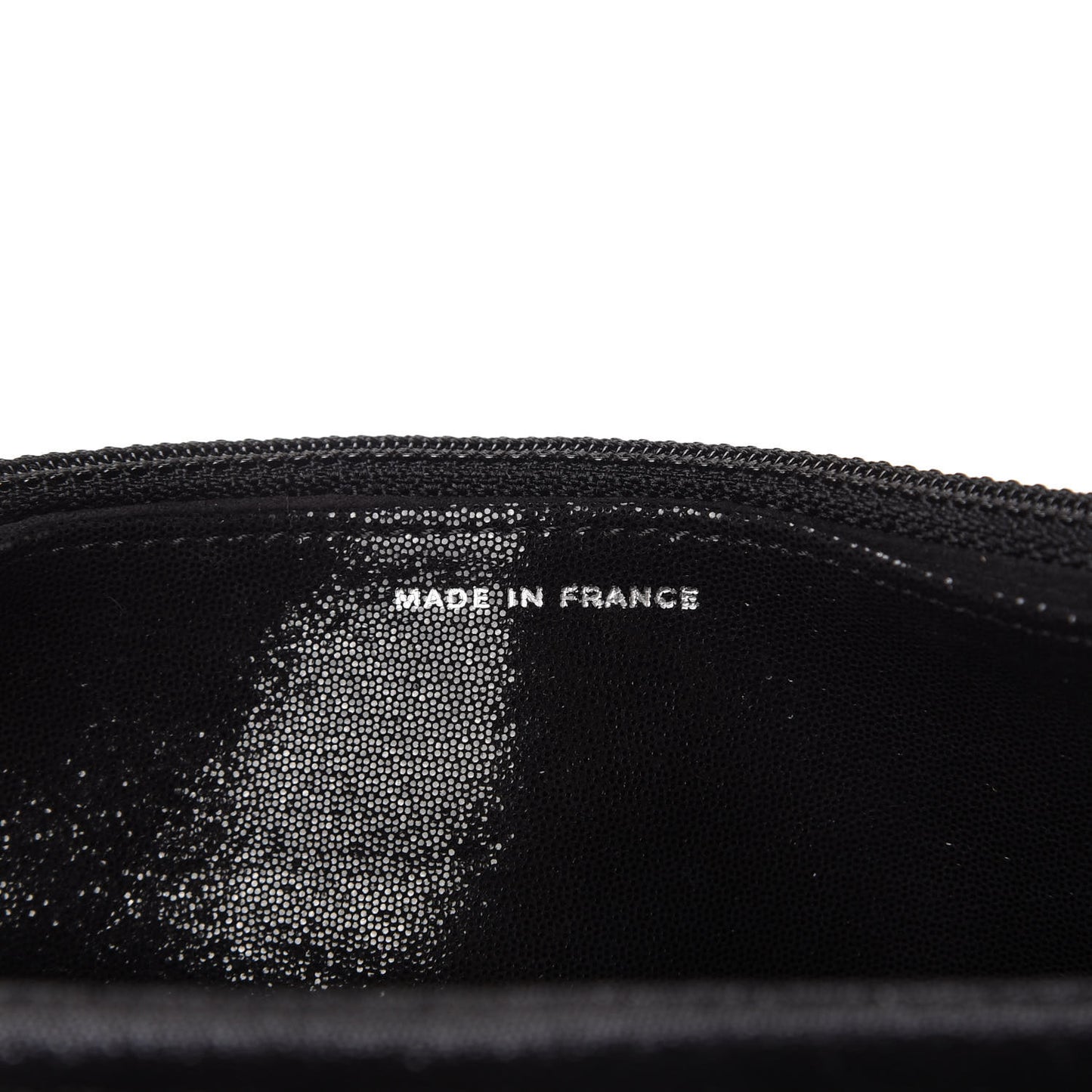 Iridescent Caviar Crystal Quilted Wallet On Chain WOC Black