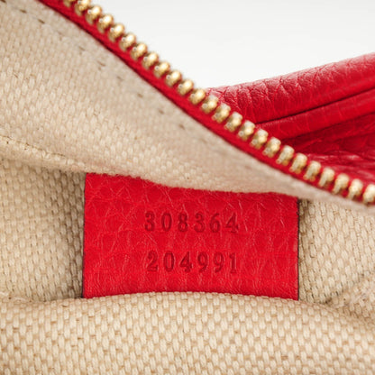 Gucci Pebbled Calfskin Small Soho Disco Bag Tabasco Red 7 of 7