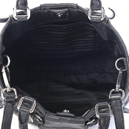 Prada Soft Calf Shopping Tote Black 5 of 11