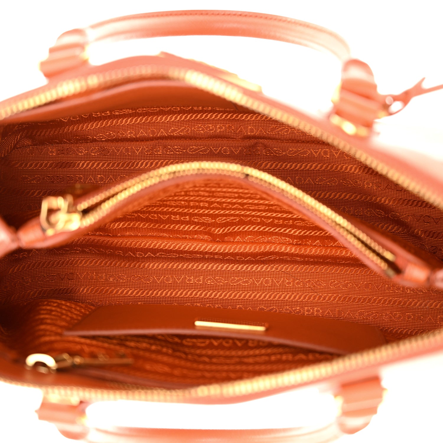 Prada Saffiano Lux Medium Promenade Tote Papaya 5 of 15