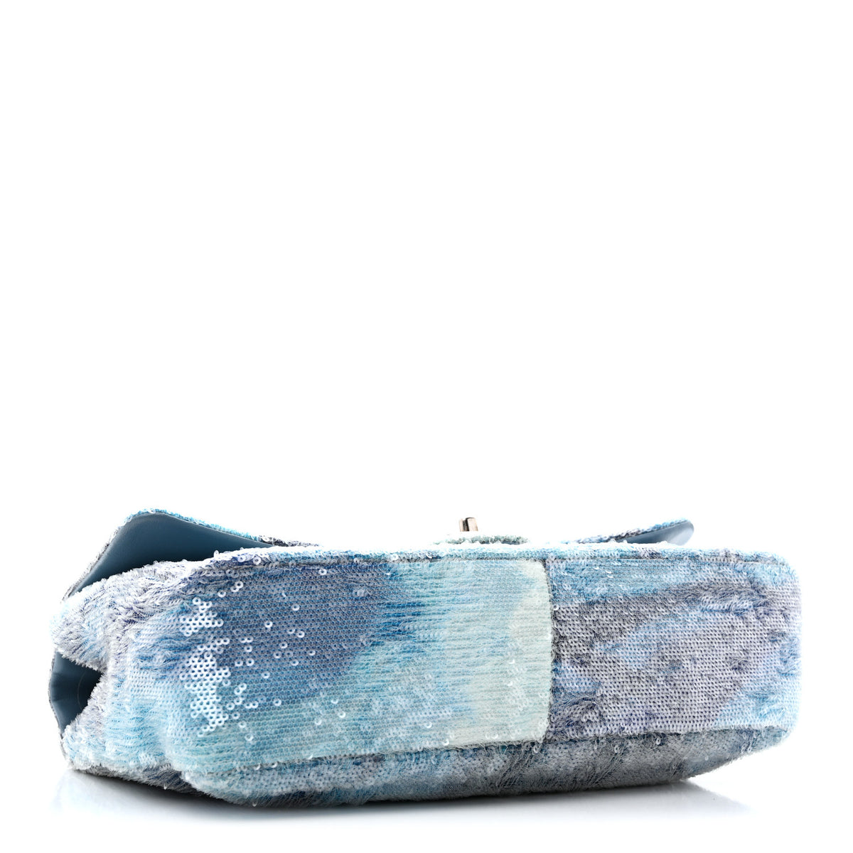 Sequin Large Waterfall Flap Light Blue