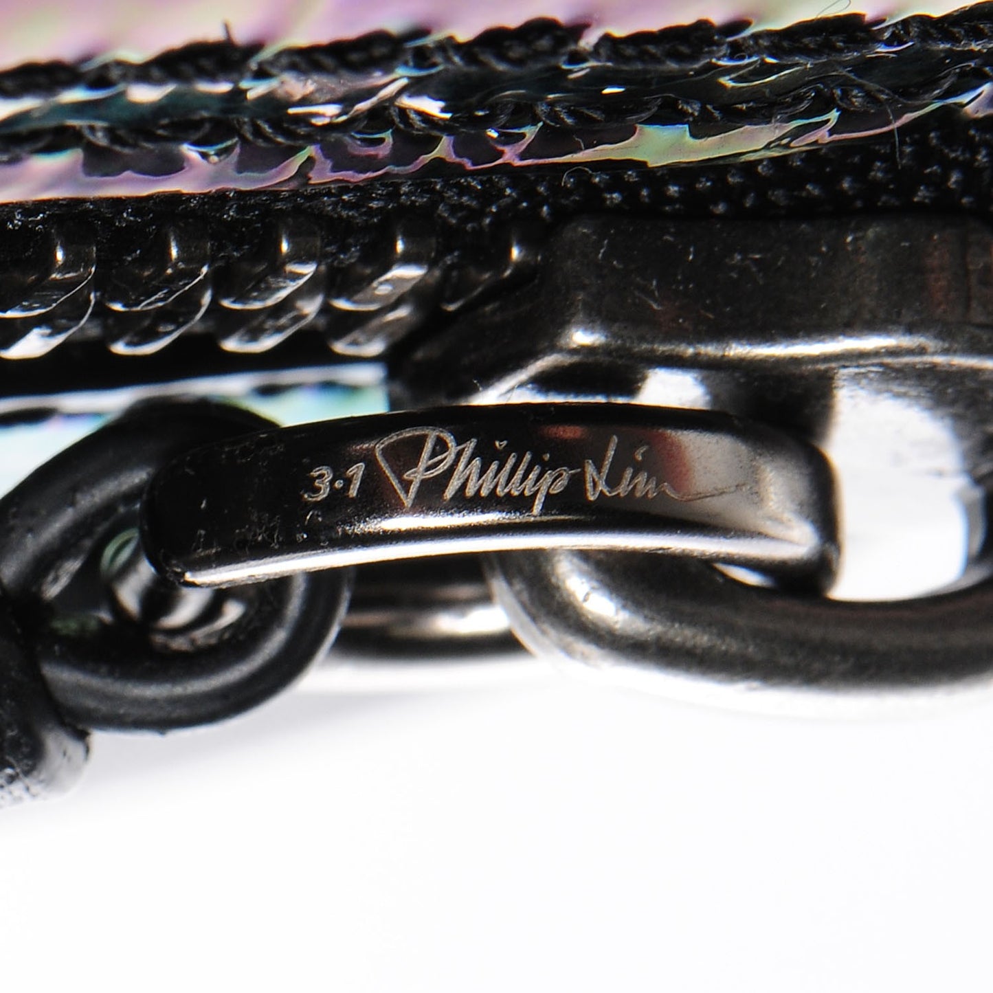 3.1 Oil Slick Patent Medium Pashli Satchel