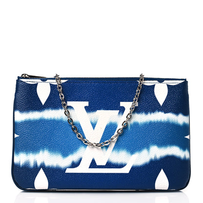 Louis Vuitton Monogram Giant Escale Double Zip Pochette Blue 1 of 11