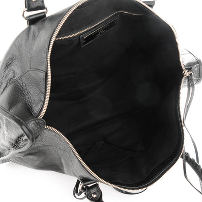 Balenciaga Agneau Classic Silver Hardware Work Black 5 of 7