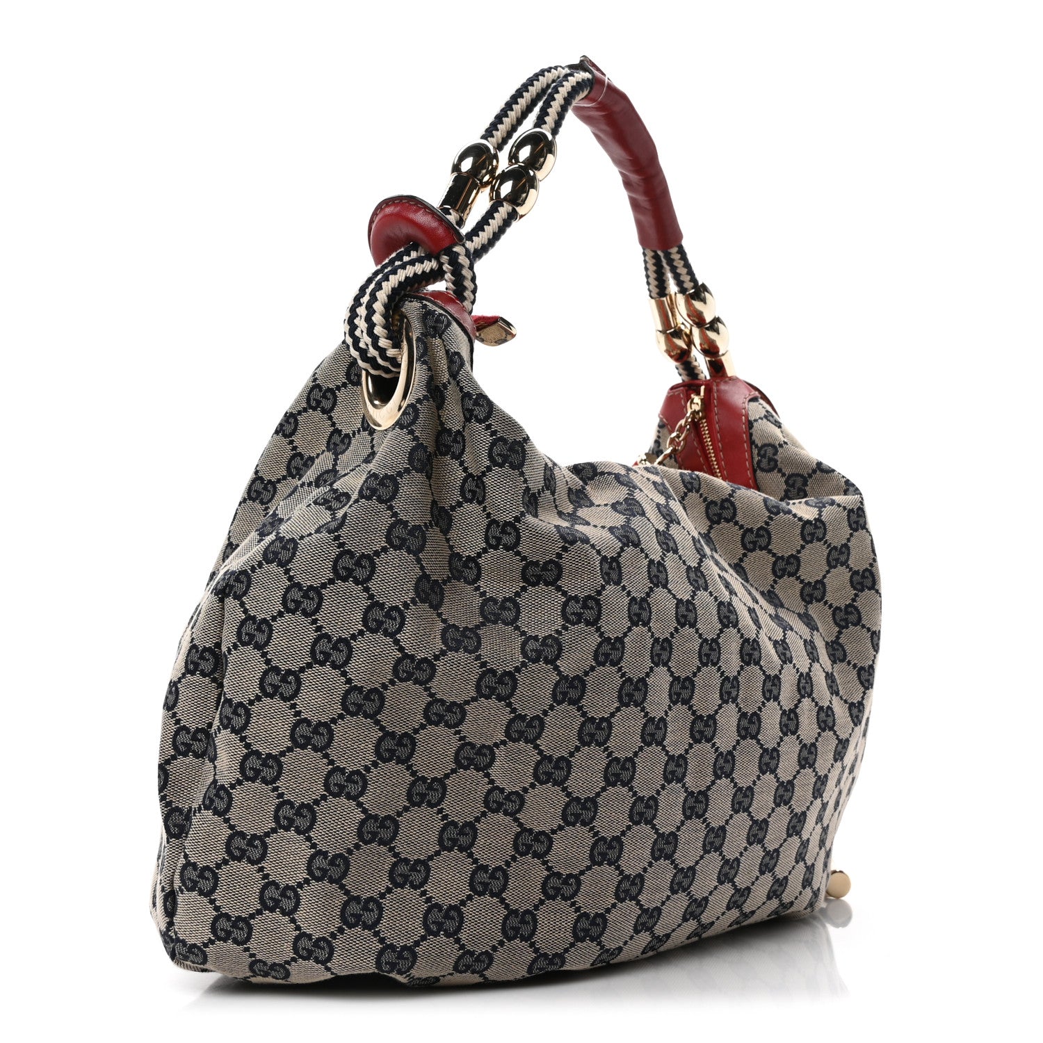 Gucci Monogram Acapulco Medium Hobo Navy 3 of 10