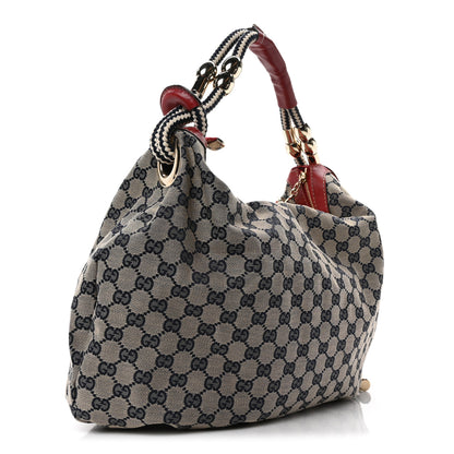 Gucci Monogram Acapulco Medium Hobo Navy 3 of 10
