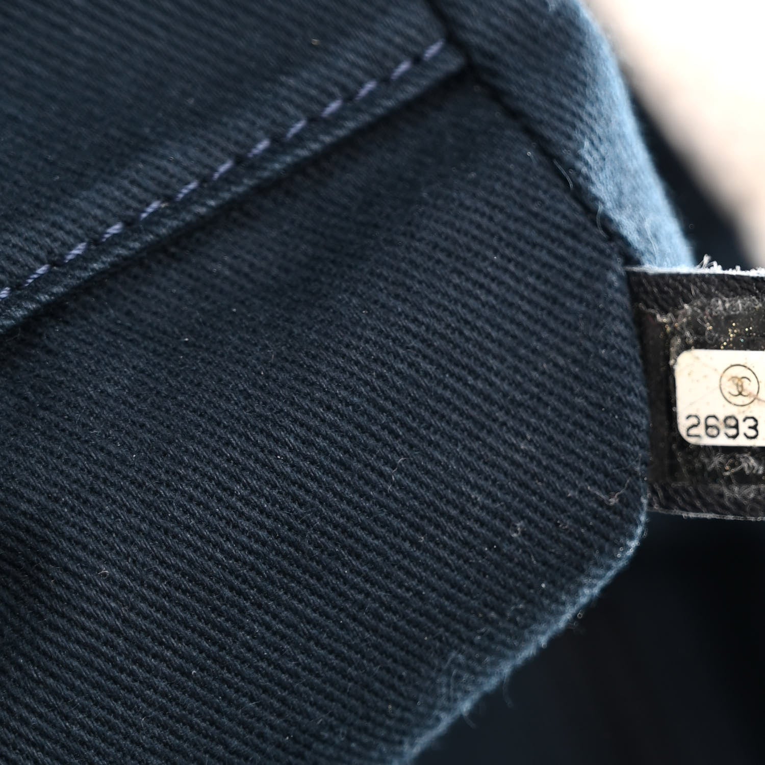 Chanel Woven Straw Raffia Medium Deauville Tote White Navy 7 of 15