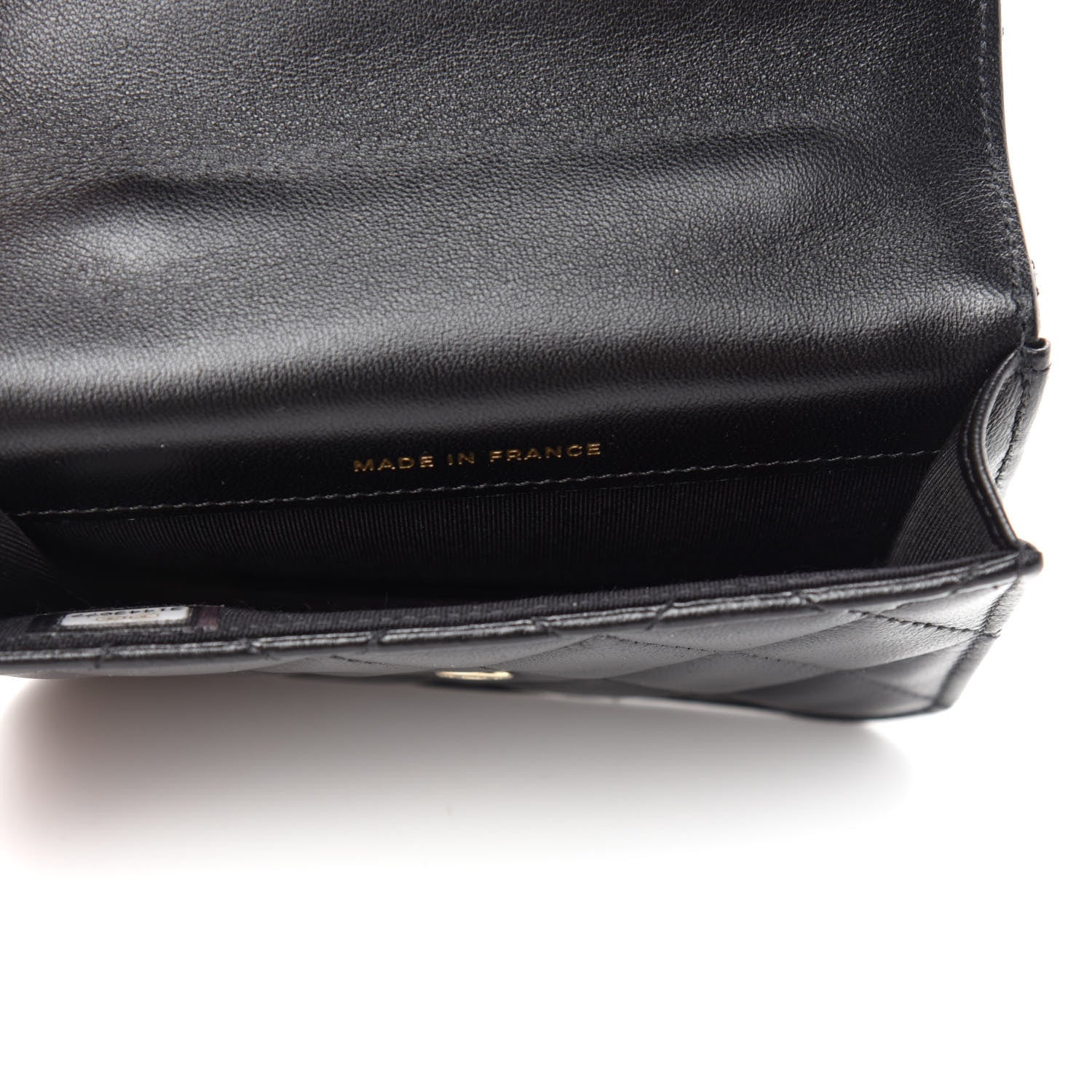 Chanel Lambskin Quilted Top Handle Flap Coin Purse With Chain Black 7 of 14