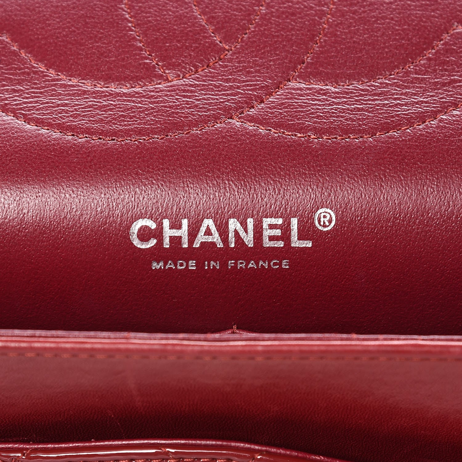Chanel Patent Quilted Jumbo Double Flap Dark Red 10 of 16