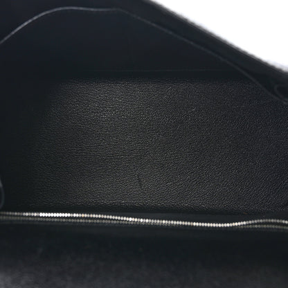 Hermes Box Toile Vibrato Kelly Sellier 28 Black Gris 5 of 10