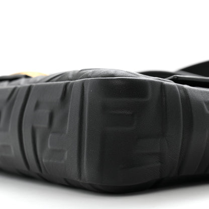 Fendi Nappa FF 1974 Embossed Baguette Black 10 of 10